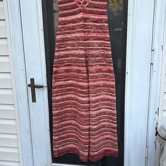 FREE PEOPLE LADIES ORANGE BROWN COTTON BLEND KNIT WIDE CROP LEG BOHO JUMPER-XS - Picture 10 of 13